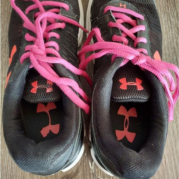 Under Armour Shoes Youth 4 Micro G Speed Swift Pink Black Mesh - Picture 6 of 11